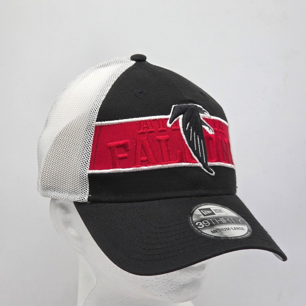 New Era Atlanta Falcons 1970s Retro 39THIRTY Flex Fit Hat Trucker Mesh Cap M/L